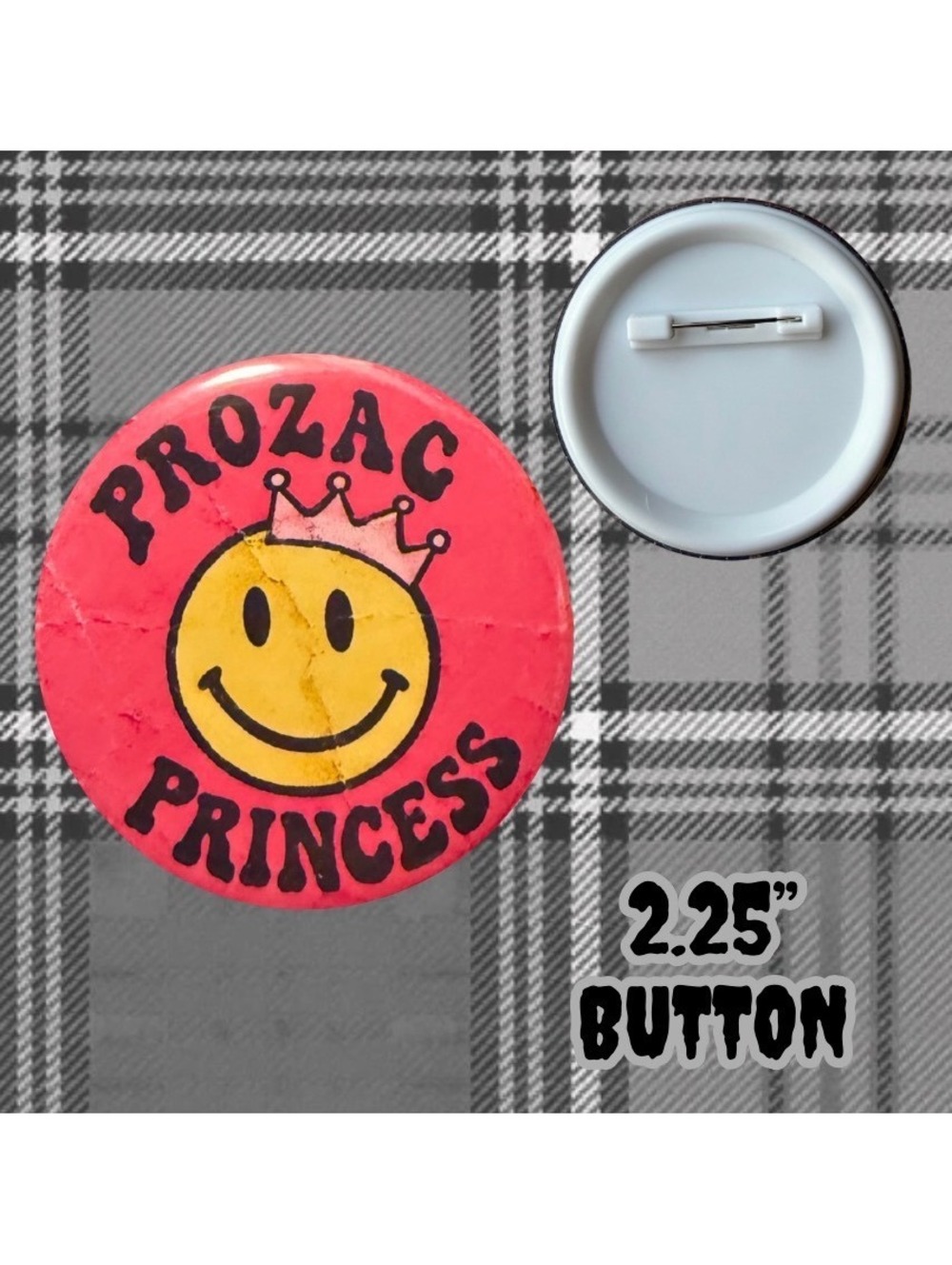 Mental Health Statement 2.25" Handmade Button